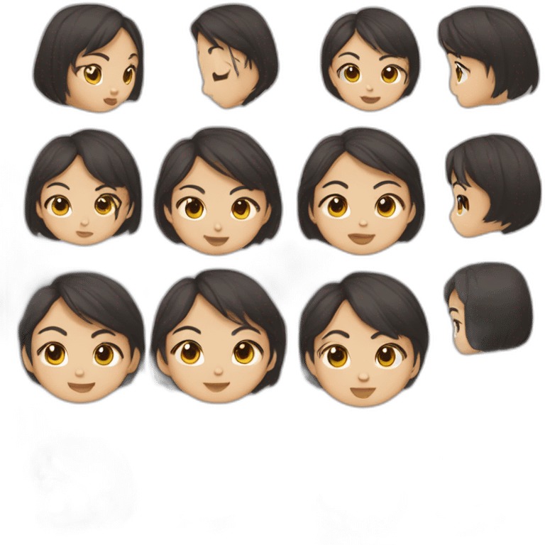 Khaing sapal soe name is a with short hair girl emoji