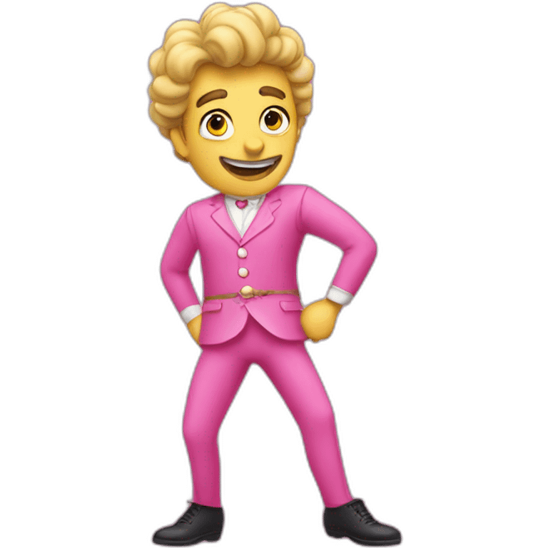 kick buttowski wearing classic pink clothes celebrating emoji