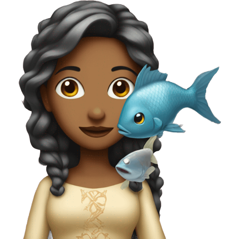 Princess with fish emoji