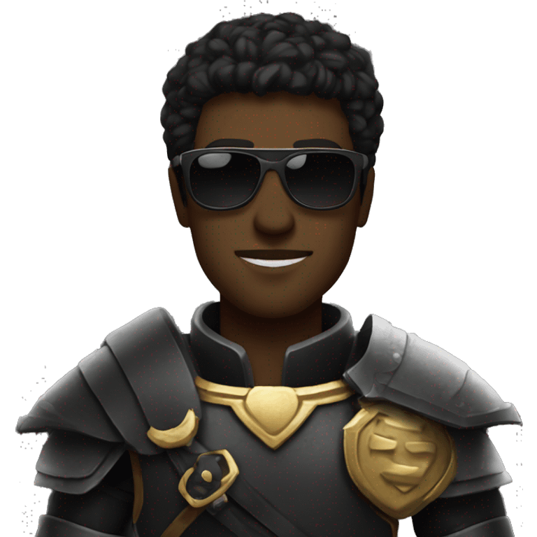 paladin in cool dark black sunglasses emoji