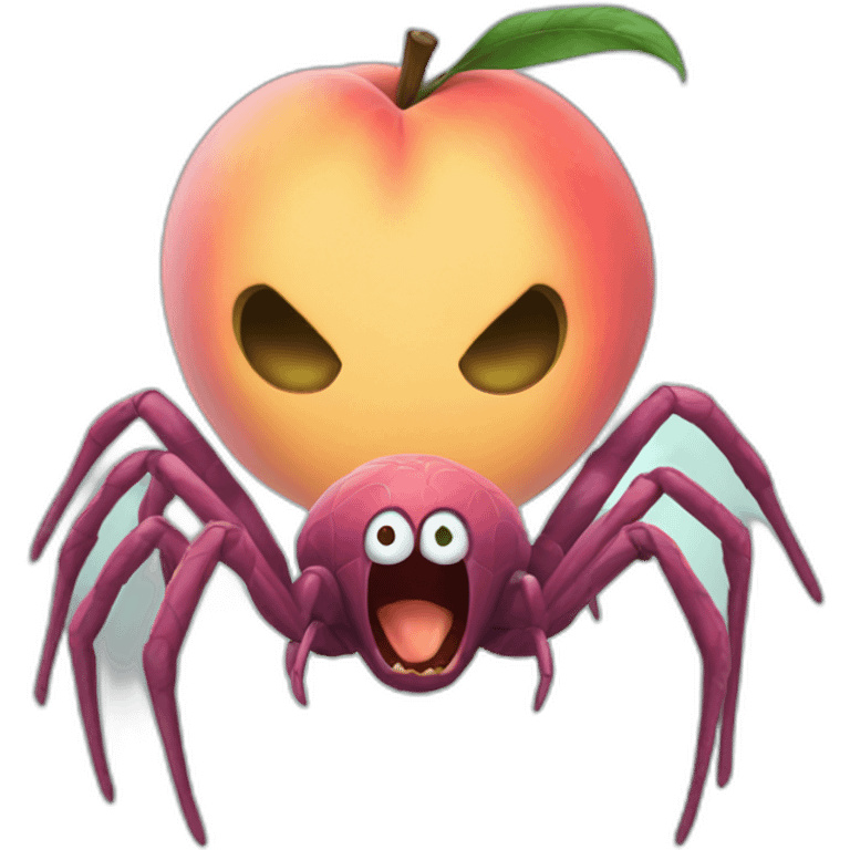 scary-spider-peach emoji