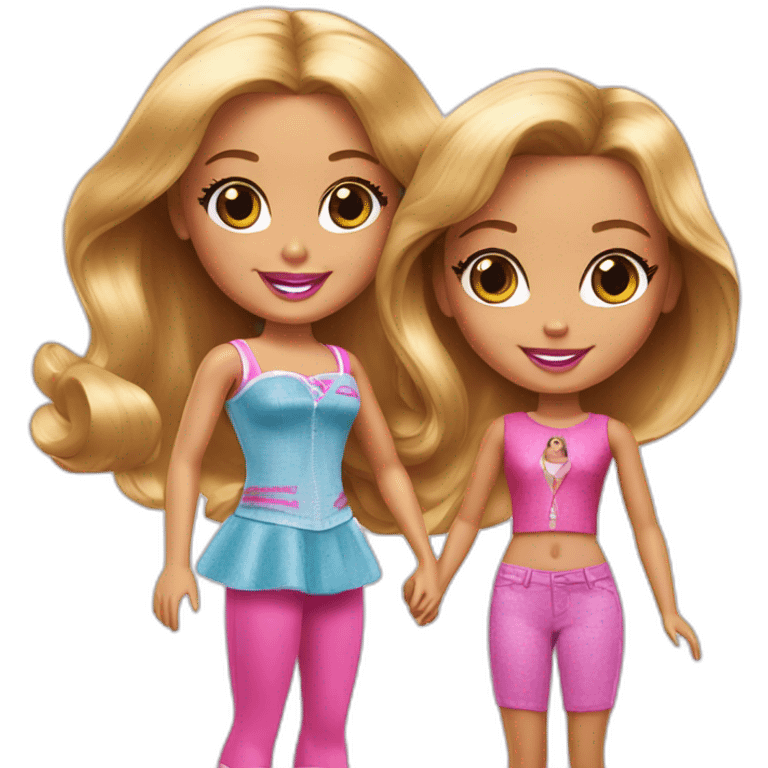 Barbie and little girl emoji