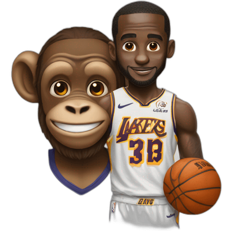 monkey with lebron jearsey emoji