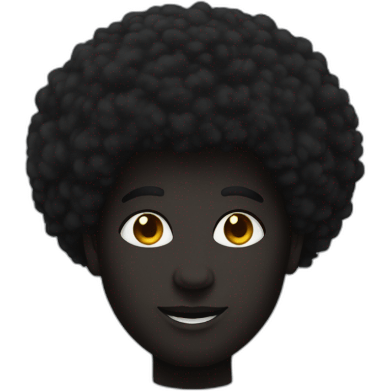 afro human vantablack emoji