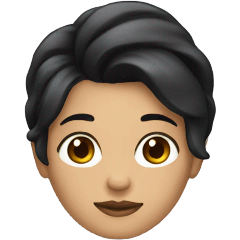 woman hairstylist black hair emoji