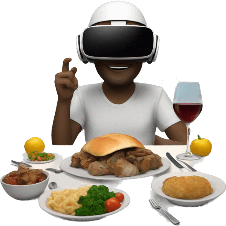 dinner in VR emoji