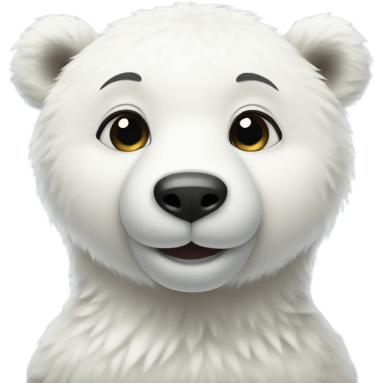 Cute baby polar bear emoji