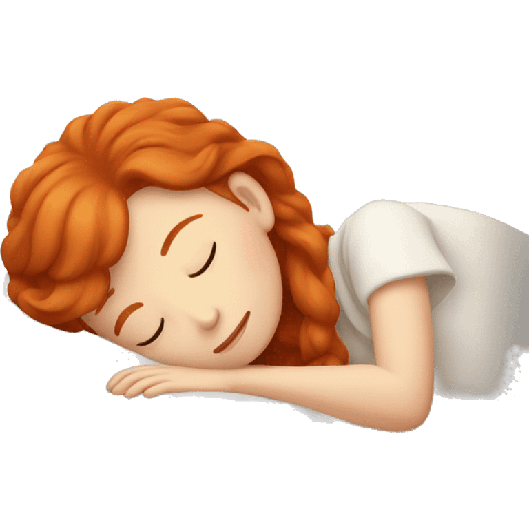 redhead girl sleeping emoji