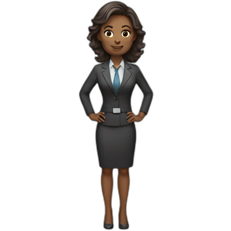 female manager as a super hero emoji