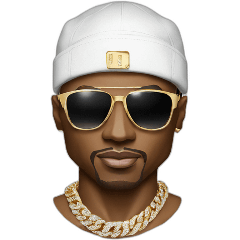 floyd Mayweather, sunglasses, jewelry, rolex emoji