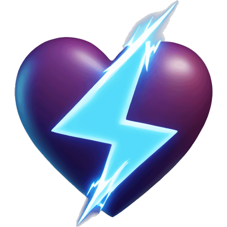 Heart with a thunder emoji