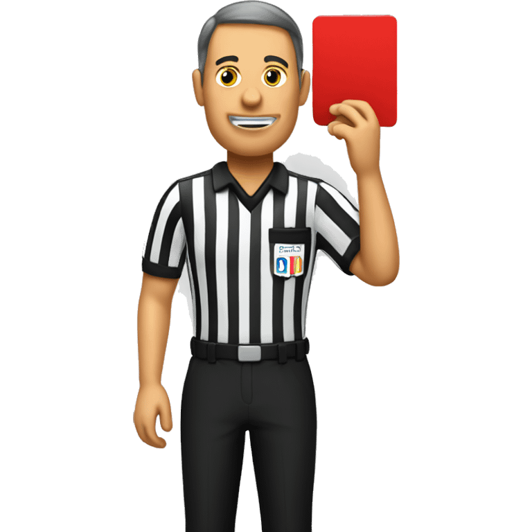 referee holding red card emoji