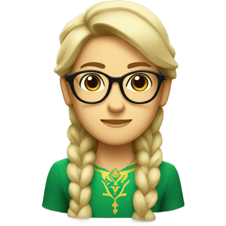 Zelda wearing glasses emoji