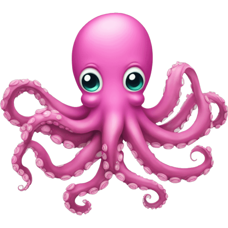 Octopus with pink bow emoji