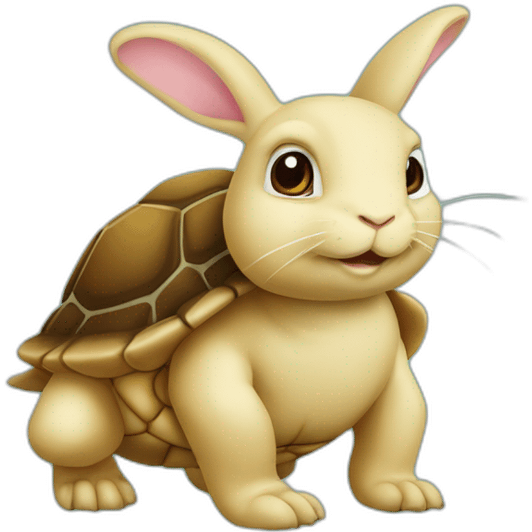 tortue sur un lapin emoji