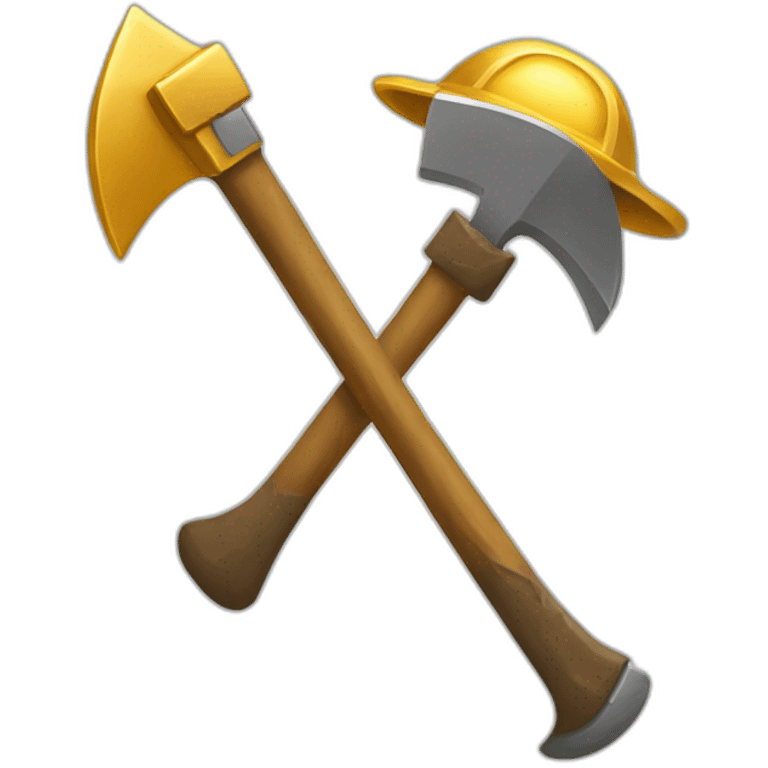 gold miner pickaxe emoji