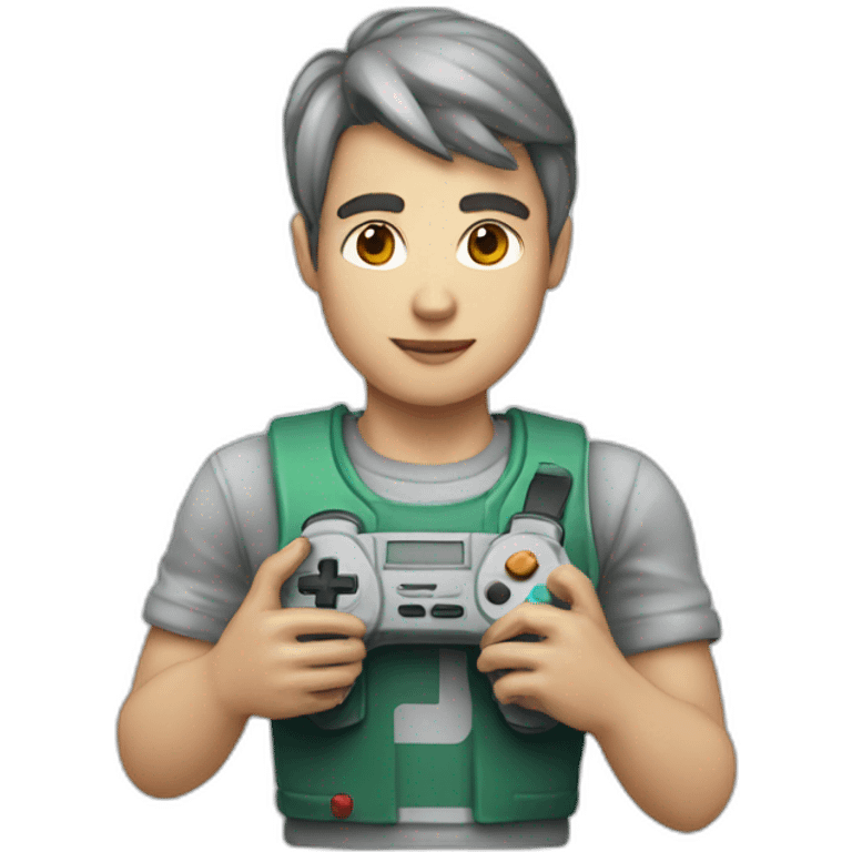 game playing boy emoji