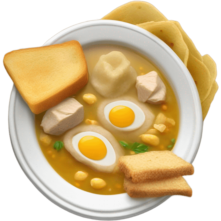 Plato de Sopa de ajiaco sin huevo emoji