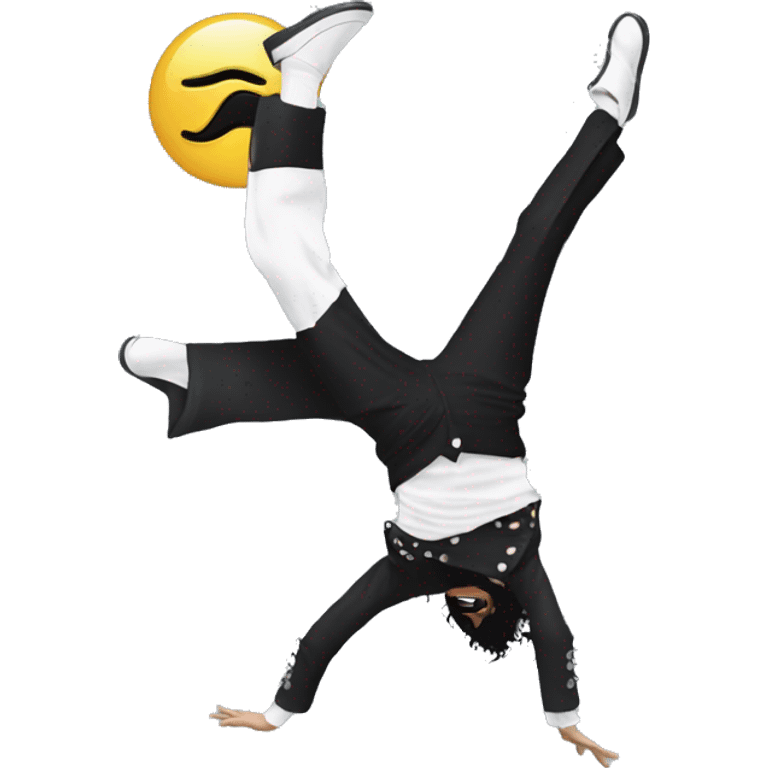 Michael Jackson doing a backflip emoji