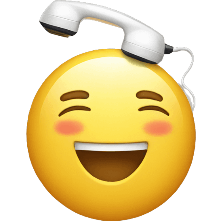 phone with the emotion of happiness emoji