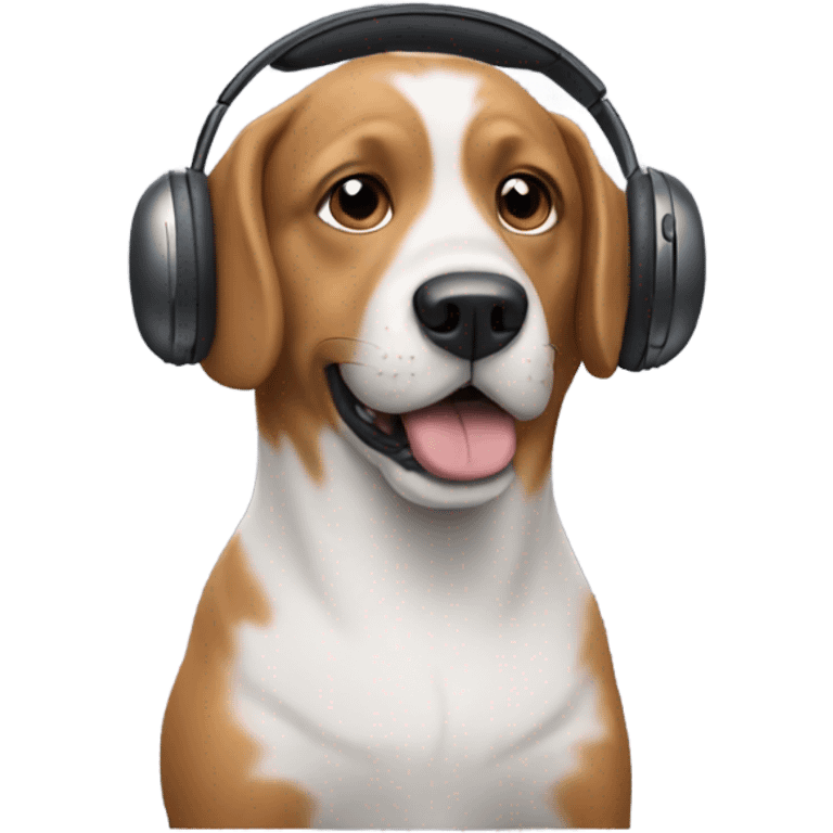 Dog in AirPods Max emoji