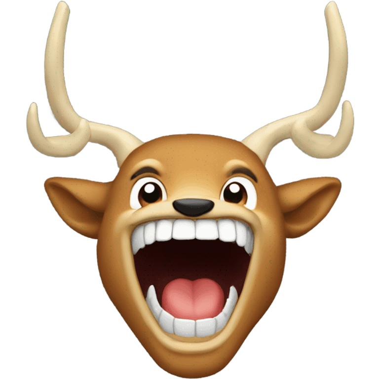 Buck teeth on human emoji