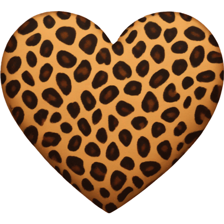 leopard print heart emoji