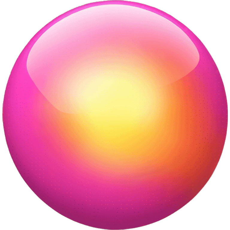 Pink orange and yellow aura ball emoji