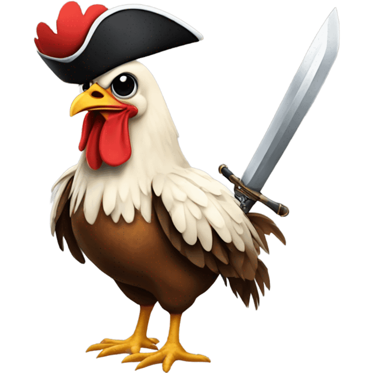 Chicken pirate emoji