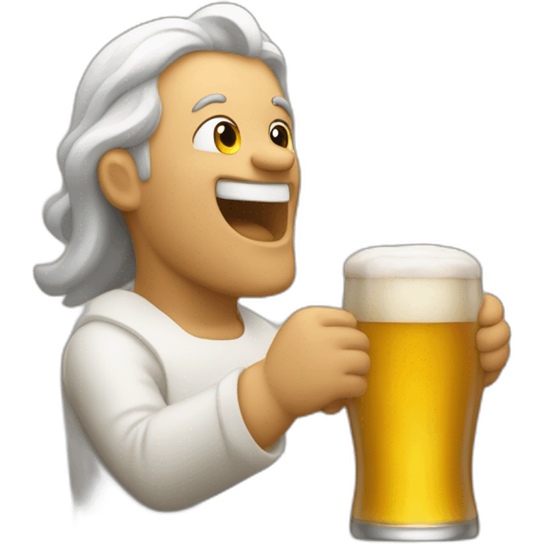 Chant entrain de prendre une bière emoji