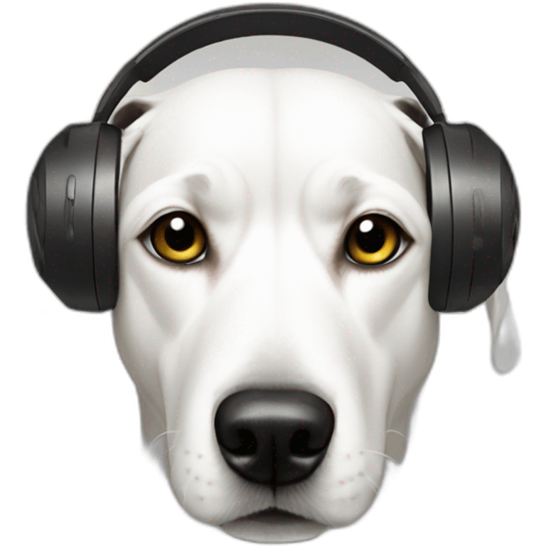 white dog dj emoji