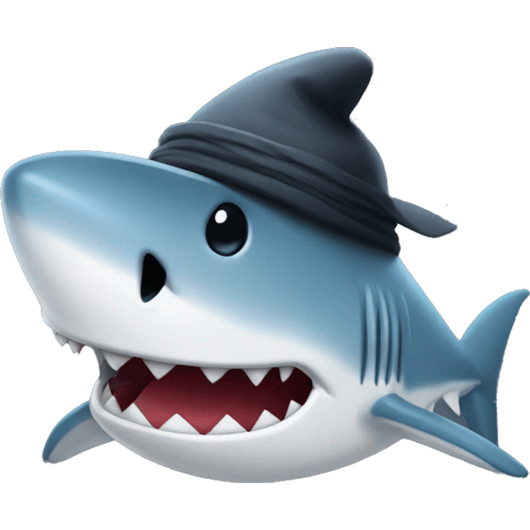 Shark with among us hat emoji