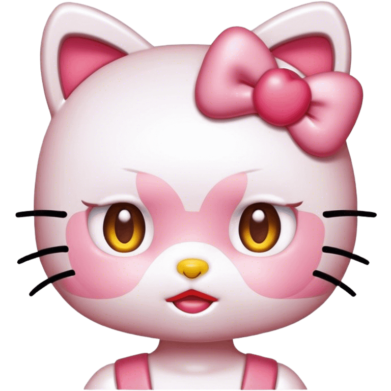 Hello kitty blushing emoji