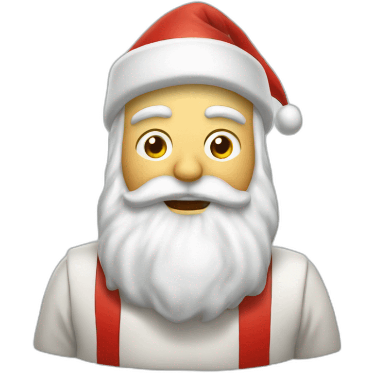 Pere noel entrain de bruler des pizza emoji