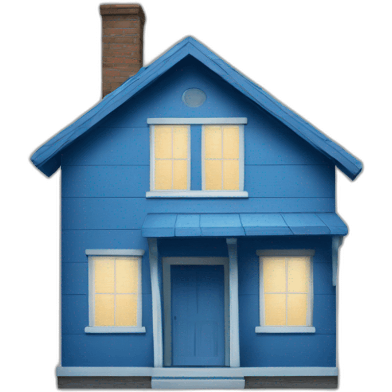 blue house emoji