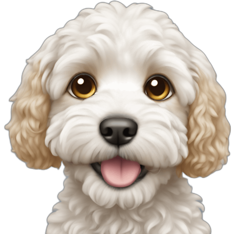 Cavapoo with white mouse emoji