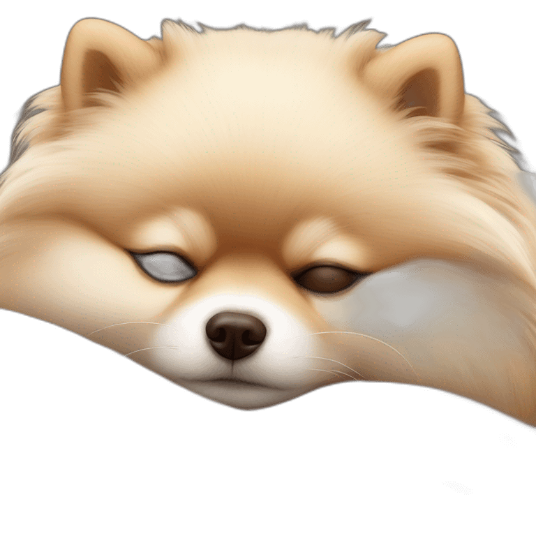 Pomerania sleeping emoji