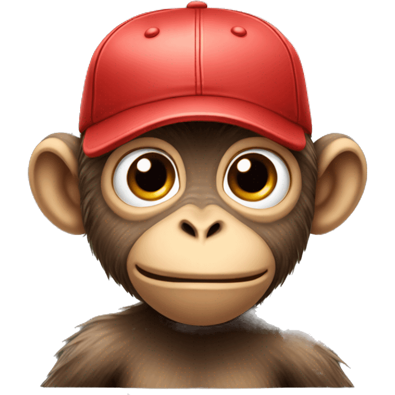 Monkey in baseball hat emoji