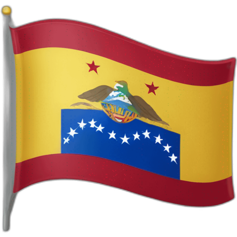 Bandera de Venezuela con el escudo nacional  emoji