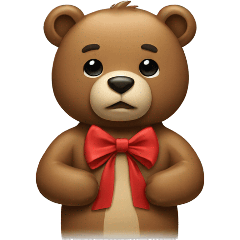 A bear with a bow emoji