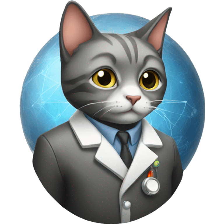 scientist cat emoji