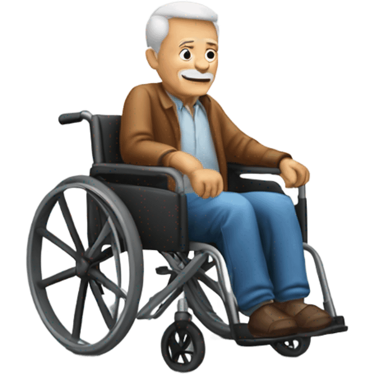 Old man in wheelchair  emoji