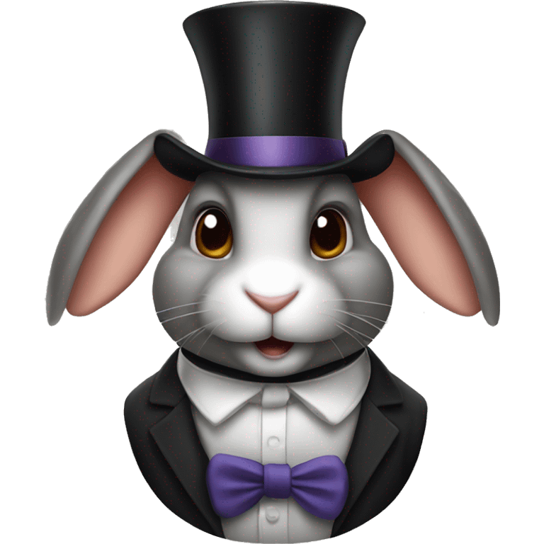 rabbit with a top hat emoji