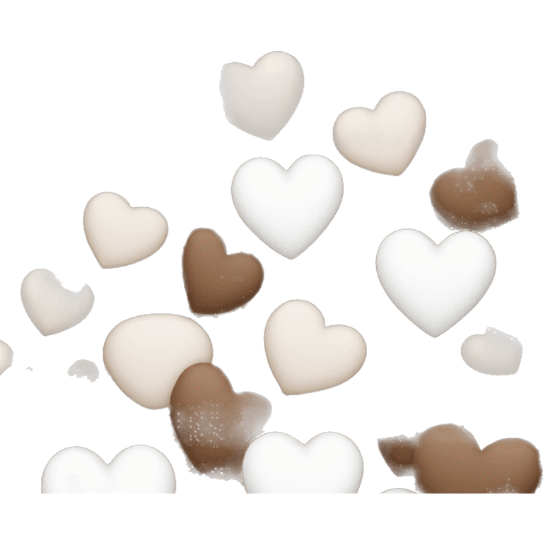  brown and white heart emoji