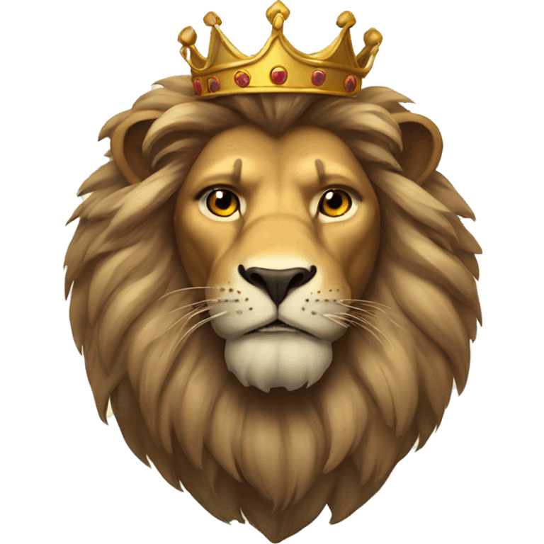 strong lion with crown emoji