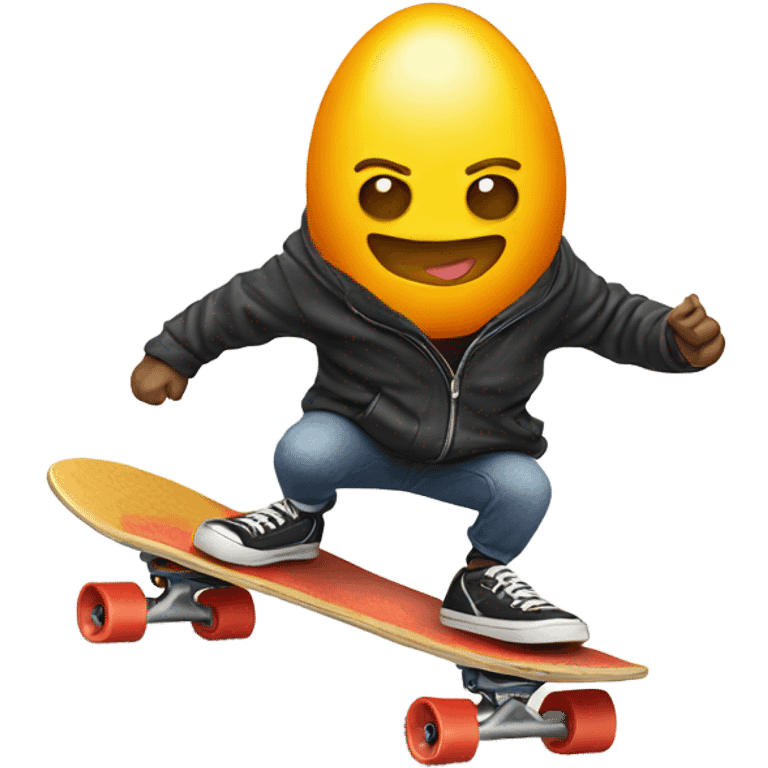 Eggs riding a skateboard  emoji