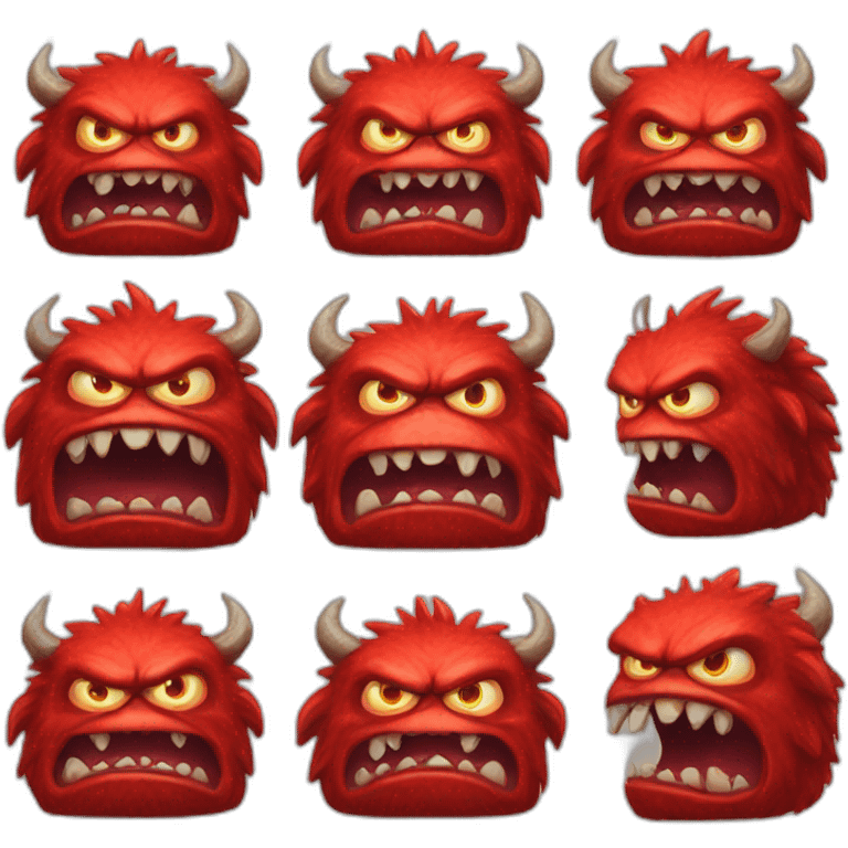 Red monster angry emoji