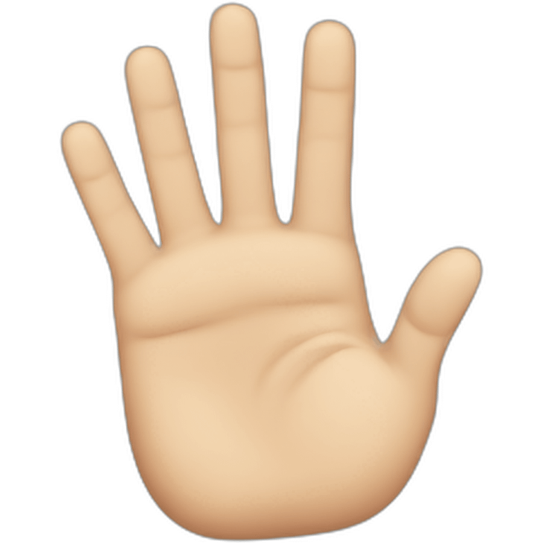 Four-finger hand emoji