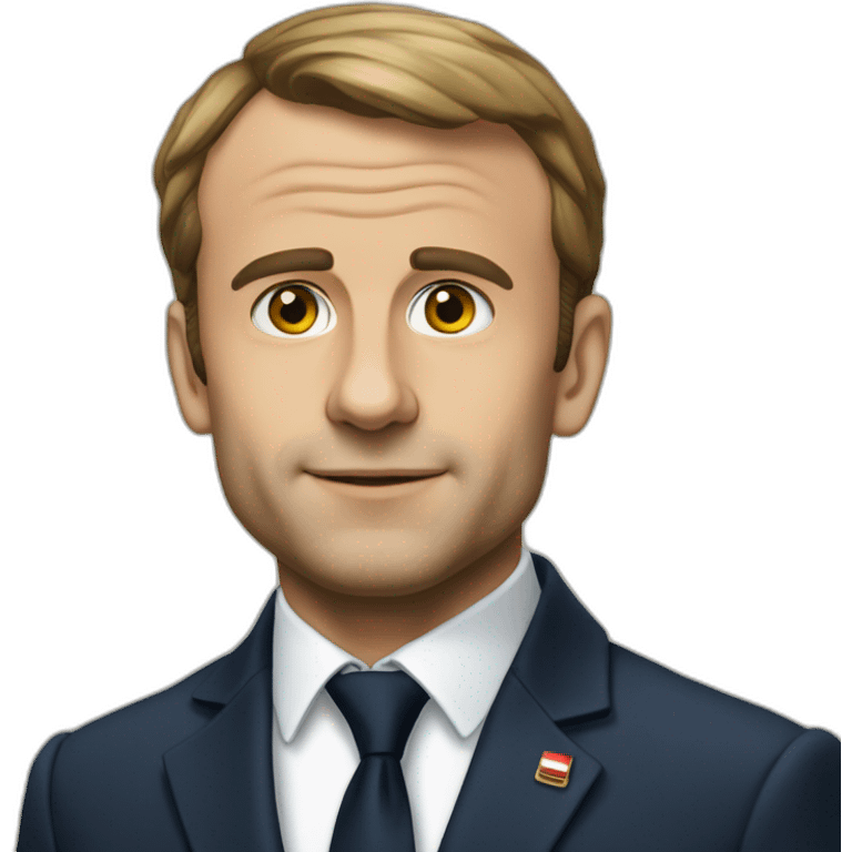 Macron sur marine leppen emoji