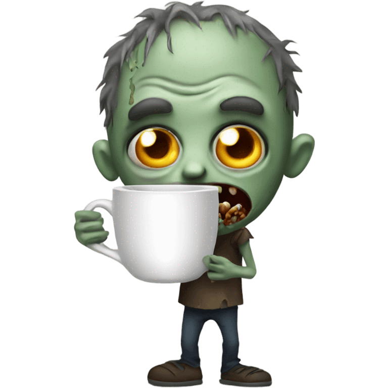 Zombie holding a cup emoji